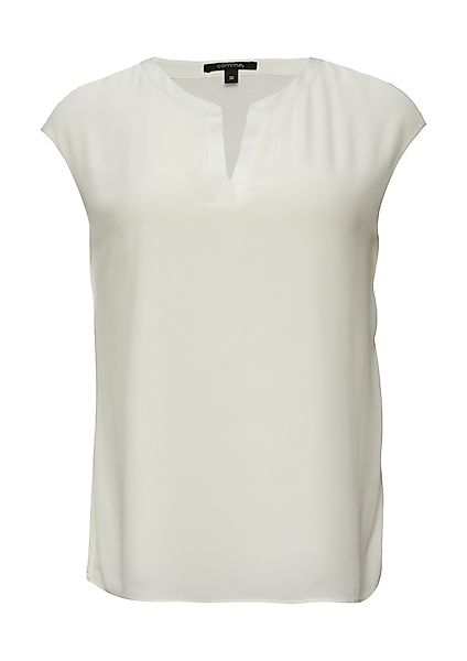 Comma Blusenshirt, mit geschlitztem Rundhals, Satin-Optik günstig online kaufen
