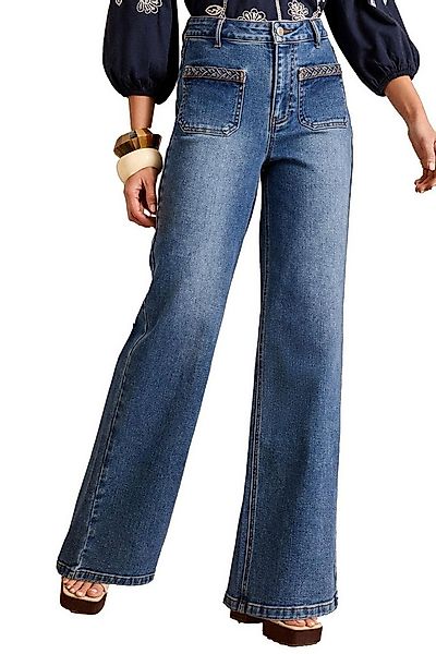 Love & Roses Weite Jeans Love & Roses Jeans mit Aufnäher, Petite (1-tlg) günstig online kaufen