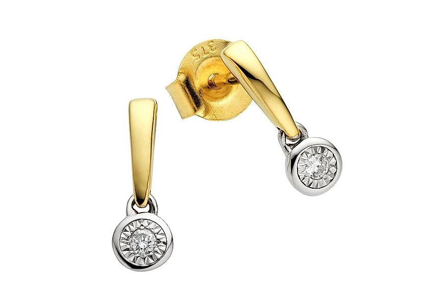 Diamonds by Ellen K. Paar Ohrstecker 375 Gold zweifarbig 2x Brillant 0,03ct günstig online kaufen