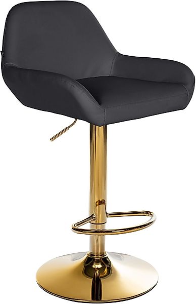 CLP Barhocker Braga, Kunstleder-Bezug, Gold-Optik, höhenverstellbar günstig online kaufen