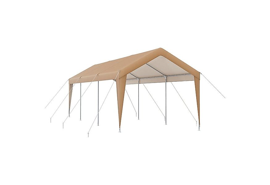 COSTWAY Einzelcarport, BxT: 301x600 cm, mit wetterfester Abdeckung günstig online kaufen