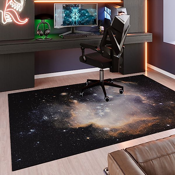 Wecon home Teppich »Galactic Glow«, rechteckig, 5 mm Höhe, Gamer Teppich, g günstig online kaufen