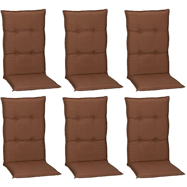 Beo Sitzauflage Hochlehner Tolonaro 6er-Set DunkelBraun günstig online kaufen