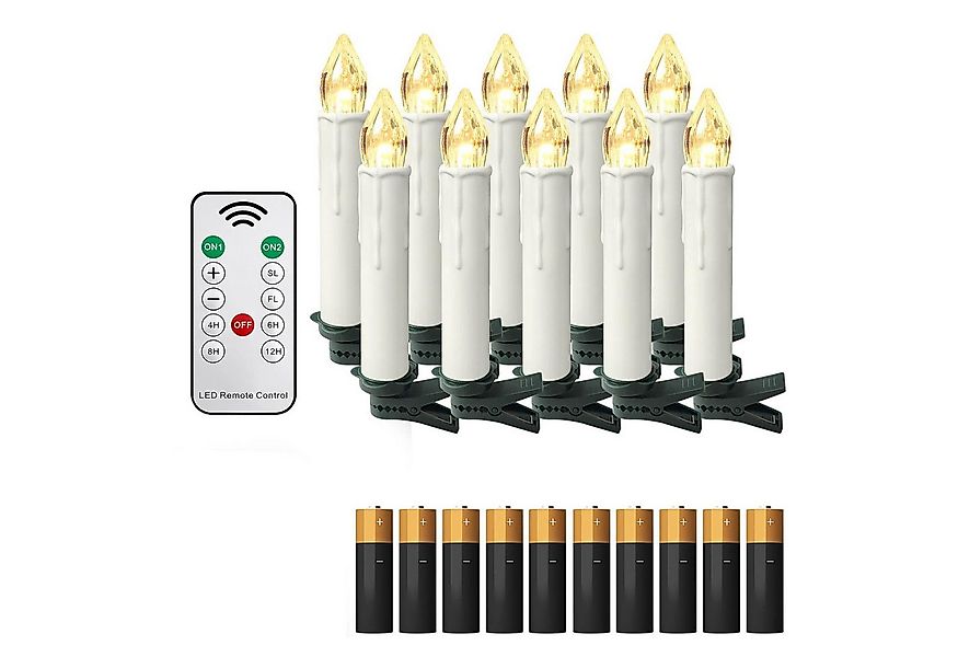 FIVMEN LED-Kerze LED Kerzen mit Batterie Enthalten Flameless Kerzen mit Tim günstig online kaufen