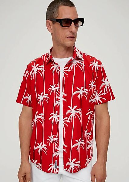 s.Oliver Kurzarmhemd Regular: Hemd aus Viskosemix günstig online kaufen
