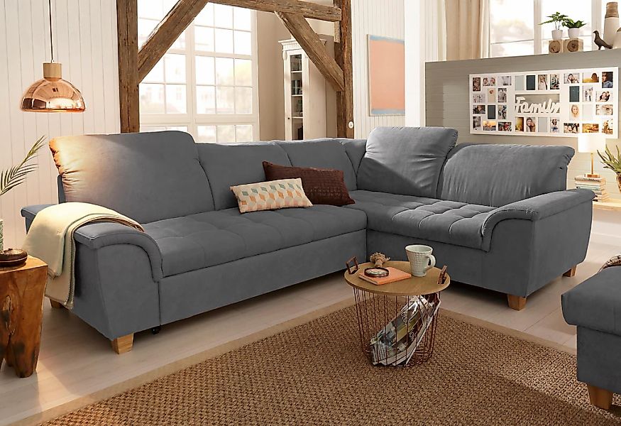 Home affaire Ecksofa "Lyla fester Sitzkomfort, bequeme Armlehnen, Breite 27 günstig online kaufen