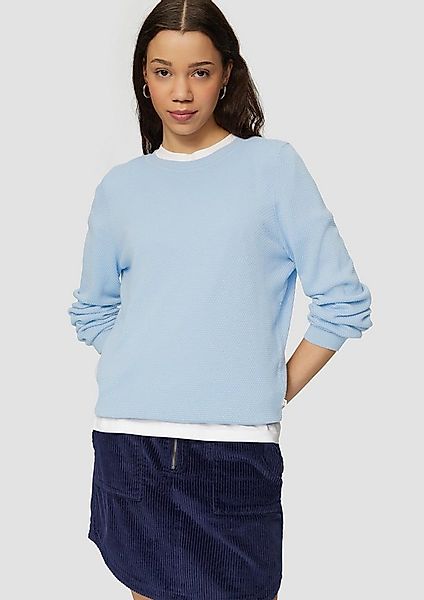 QS Longpullover Strickpullover Strickpullover mit Struktur aus Viskosemix günstig online kaufen