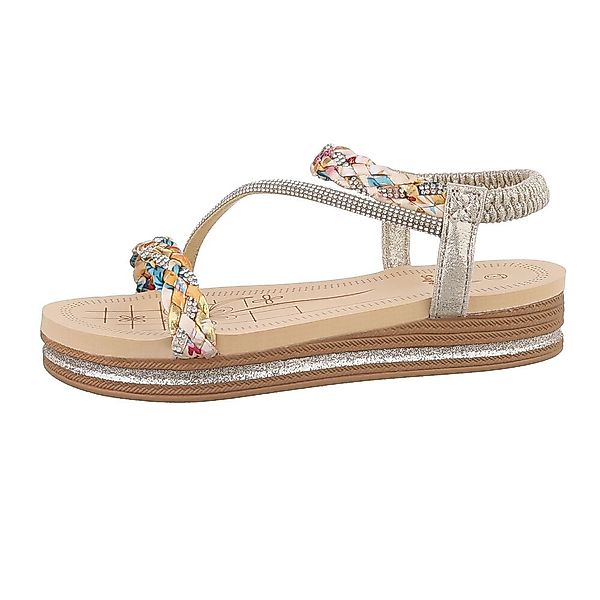 Ital-Design Damen Freizeit Riemchensandalette (86017032) Keilabsatz/Wedge günstig online kaufen
