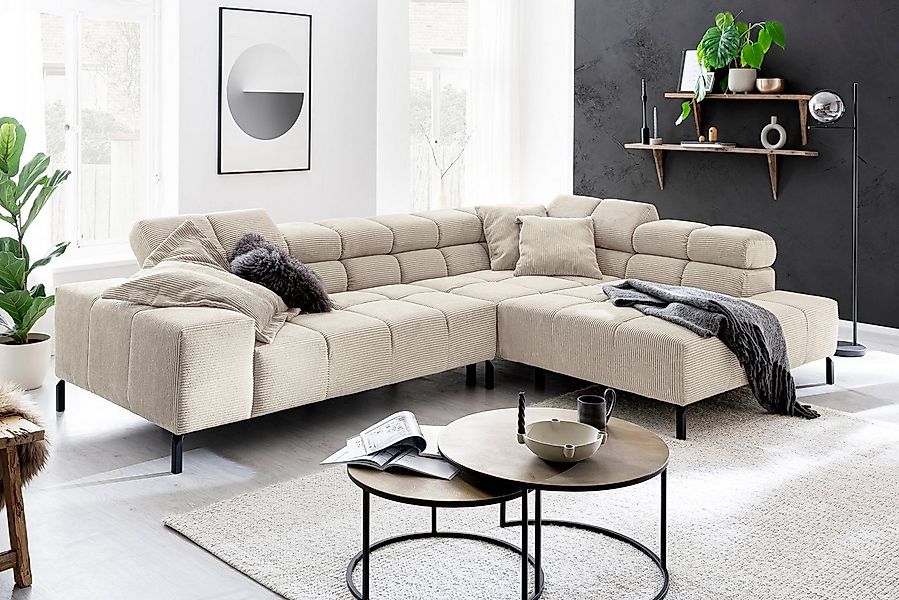 Home affaire Ecksofa "Ancona New, wahlweise motorische Sitztiefenverstellun günstig online kaufen