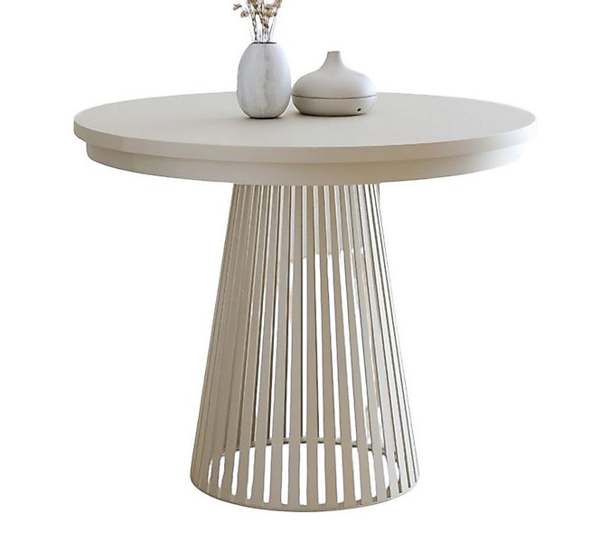 Compleo Esstisch rund Ausziehbar Ø: 120 cm oder Ø: 100 cm, Modern Esstisch günstig online kaufen