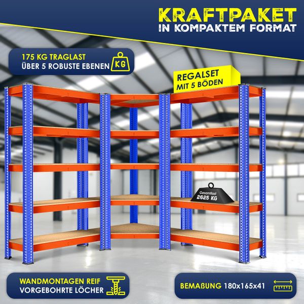 MASKO Schwerlastregal, 3er Set Metall Regalsystem günstig online kaufen