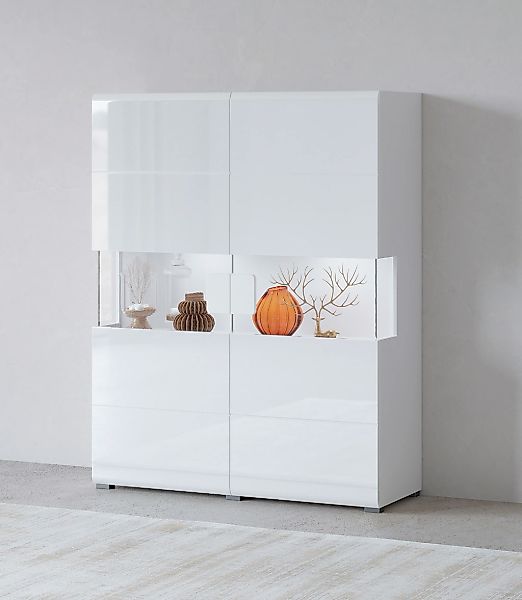 OTTO home Highboard "Toledo,Breite 121,5 cm, trendige Hochkommode mit 2 Tür günstig online kaufen