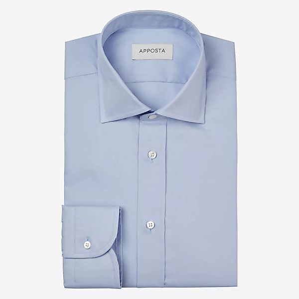 Hemd  einfarbig  hellblau 100% baumwolle fleckenabweisende twill doppelt ge günstig online kaufen