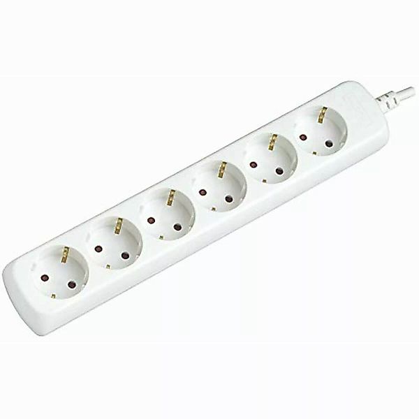 Schuko 6 Steckerleiste Silver Electronics 9626 Weiß günstig online kaufen