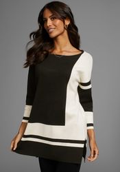 Laura Scott Longpullover mit geometrischem Jacquardmuster günstig online kaufen