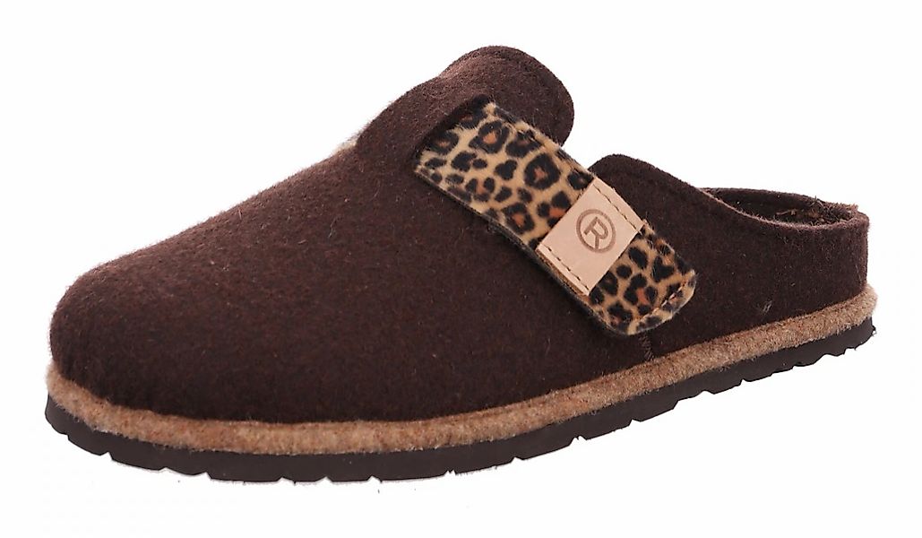 Rohde Pantoffel "MERAN", Hausschuh, Clog, Schlappen mit Klettriemchen günstig online kaufen
