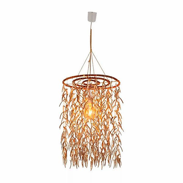 Näve Leuchten Pendelleuchte NV6122911 beige Rattan B/H/L: ca. 40x55x120 cm günstig online kaufen