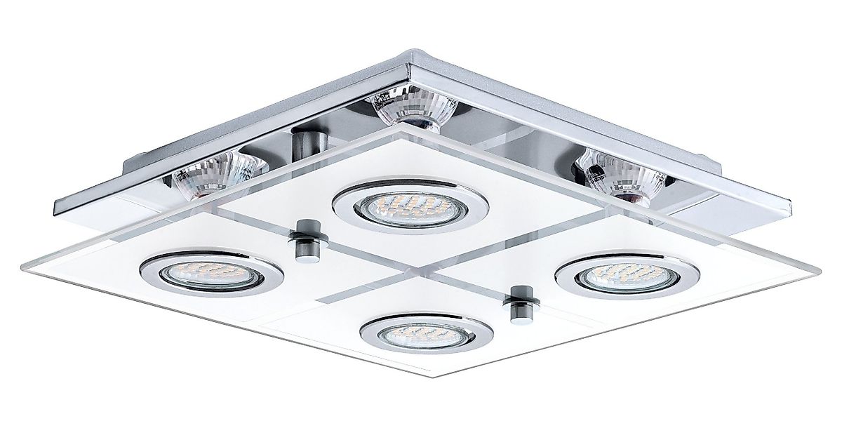 EGLO Deckenleuchte "CABO-SD" silber, 20W, GU10, günstig online kaufen