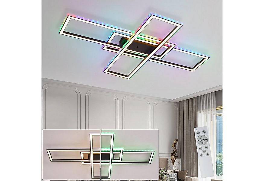 Nettlife LED Deckenleuchte Schlafzimmer RGB Dimmbar mit Fernbedienung Decke günstig online kaufen