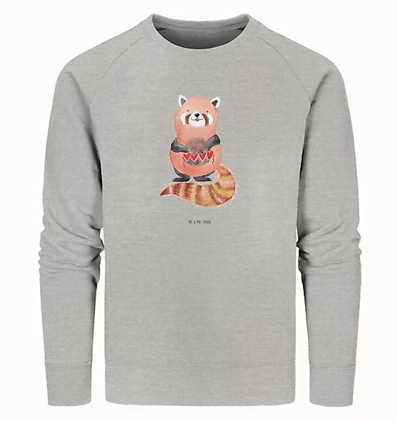 Mr. & Mrs. Panda Longpullover Roter Panda Größe XL - Heather Grey - Geschen günstig online kaufen