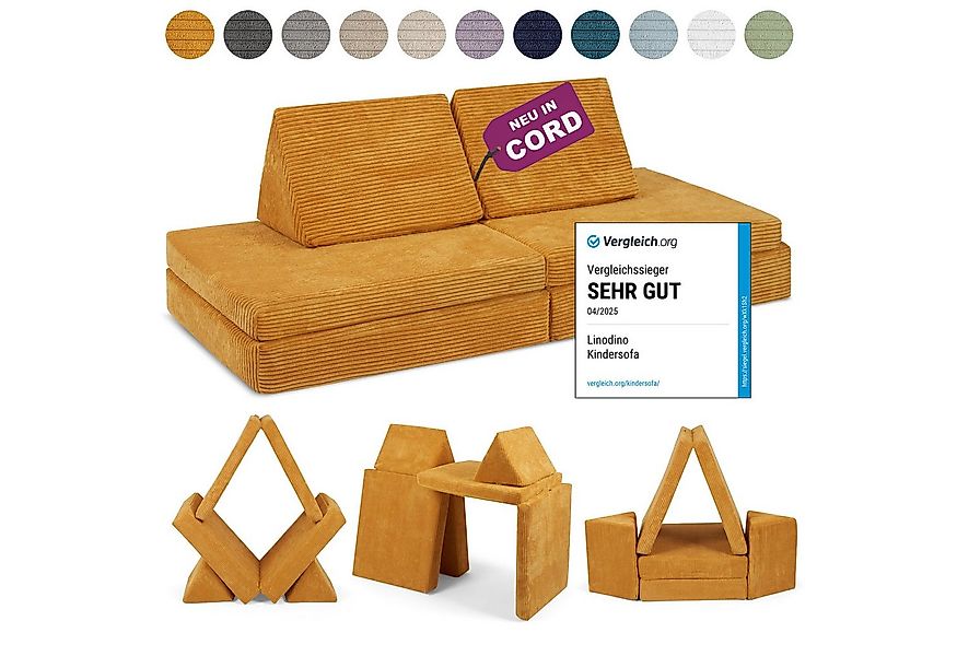 Linodino Kindersofa Spielsofa I aus Schaumstoff Bausteine I Spielcouch für günstig online kaufen