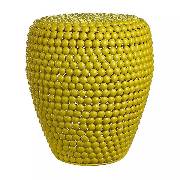 pols potten - Dot Hocker - gelb/lackiert/H 46cm x Ø 40cm günstig online kaufen