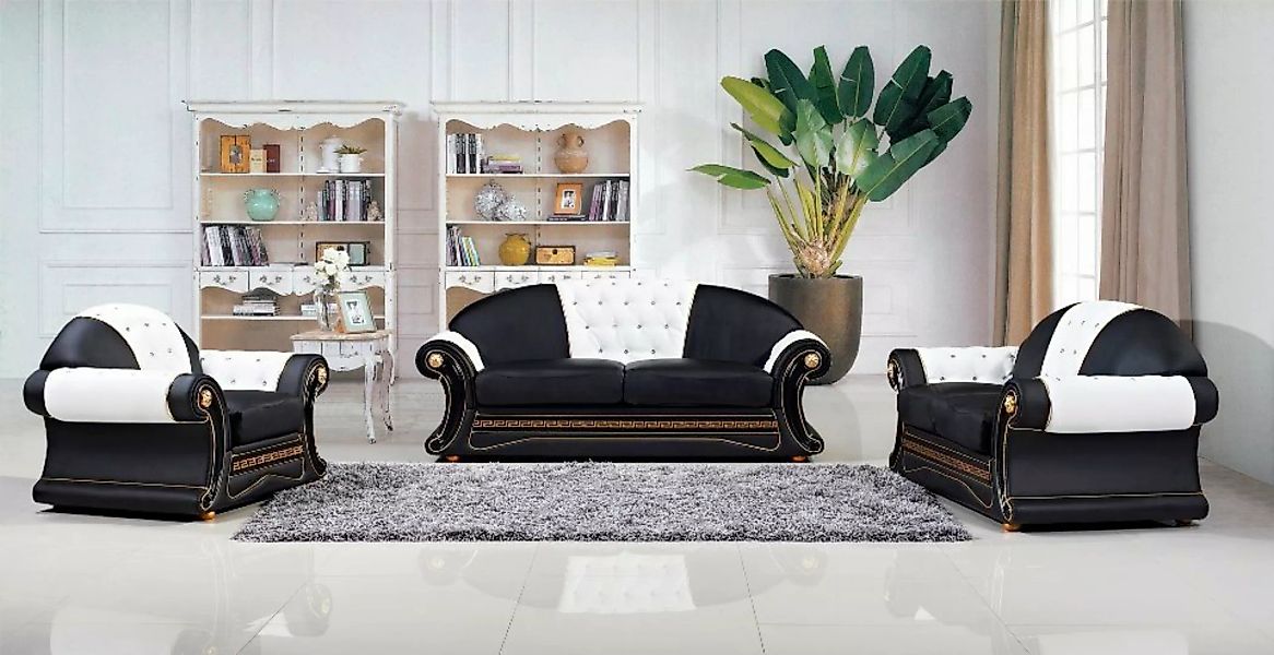 JVmoebel Sofa Klassische Designer 3 Sitzer Chesterfield Couch Polster Sitz günstig online kaufen