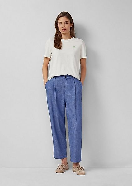 s.Oliver Chinos Hose Leinenmix-Hose mit Elastikbund und Barrel Leg günstig online kaufen