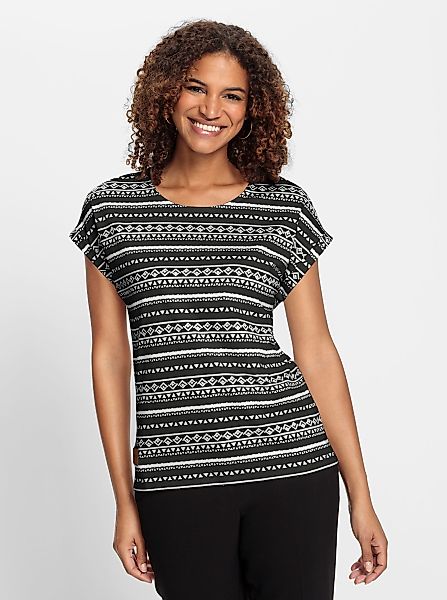 Casual Looks Print-Shirt "Print-Shirt" 1 Stk. tlg. günstig online kaufen