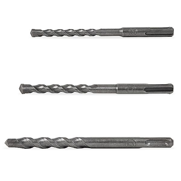 EBERTH SDS Plus Bohrer Set 3-tlg mit 8mm 10mm 12mm Betonbohrer aus Hartmeta günstig online kaufen