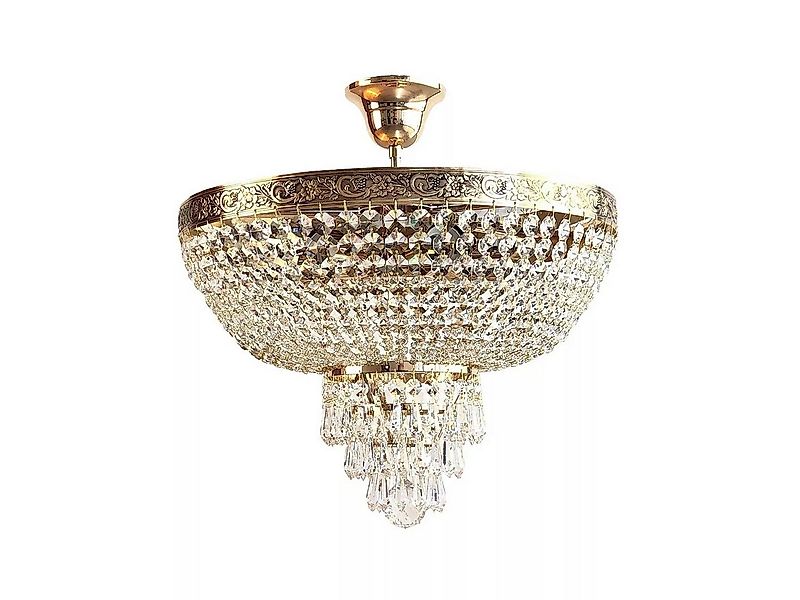 PGA-Lights Deckenleuchte Kristall Deckenleuchte PLAZA Ø40cm gefertigt aus K günstig online kaufen