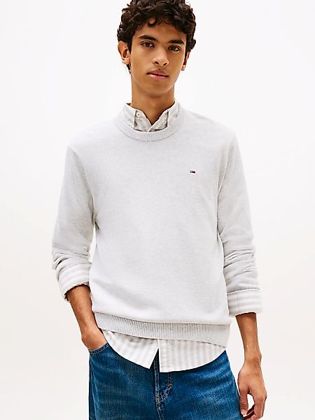 Tommy Jeans Strickpullover "TJM SLIM FIT LIGHT SWEATER" Slim fit mit Rundha günstig online kaufen