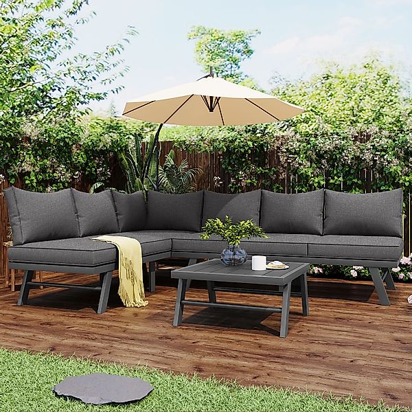Merax Gartenlounge-Set für 6 Personen, Balkonset, günstig online kaufen