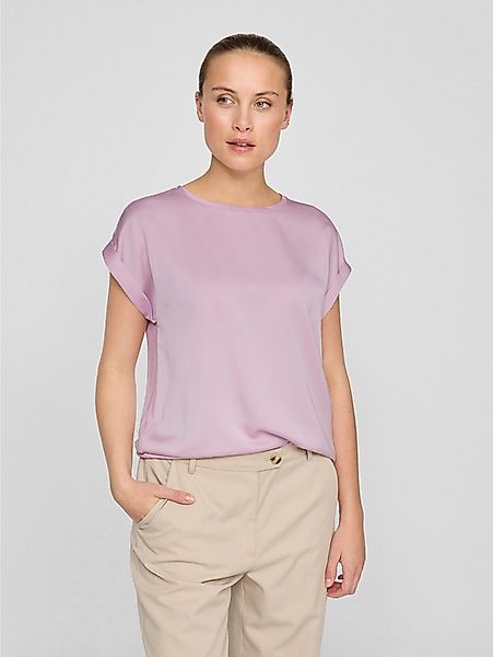Vila Kurzarmshirt VIELLETTE S/S SATIN TOP - NOOS Satin Optik günstig online kaufen