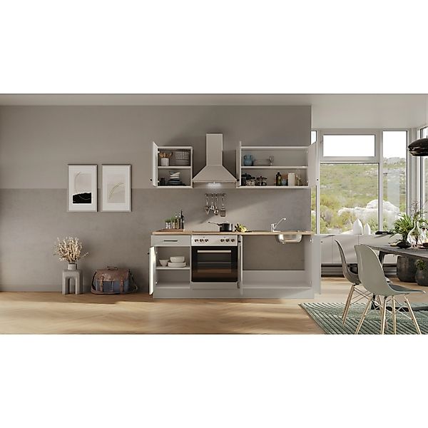 Flex-Well Küchenzeile "Lund" wahlweise mit E-Geräten, Gesamtbreite 210 cm günstig online kaufen