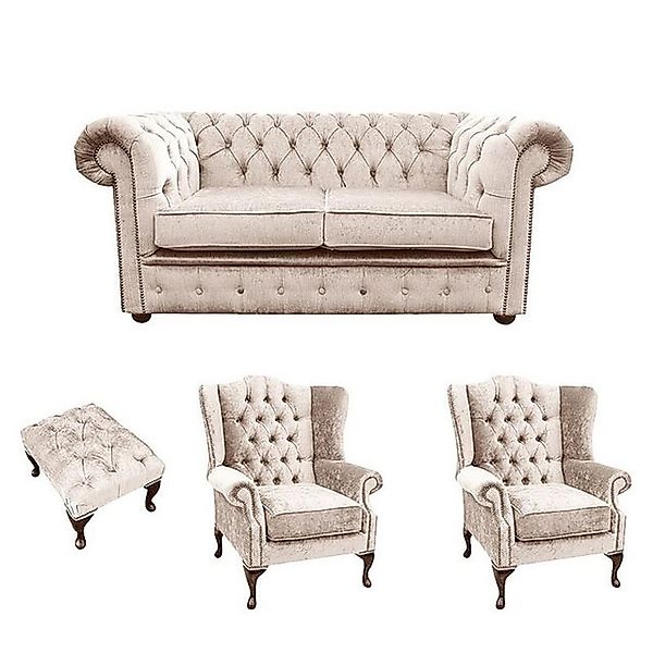 Xlmoebel Chesterfield-Sofa Chesterfield Sofa Komplettset 3-sitzer + 2x Ohre günstig online kaufen