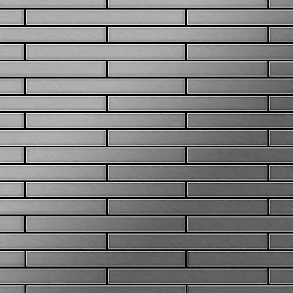 ALLOY Mosaik Fliese Massiv Metall Edelstahl Gebürstet Grau 1,6mm Stark Aven günstig online kaufen