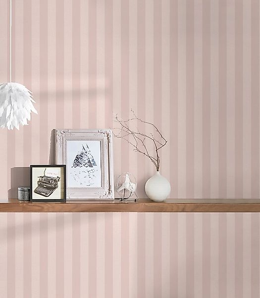 Bricoflor Vlies Streifentapete in Taupe Beige Esszimmer und Schlafzimmer Ta günstig online kaufen