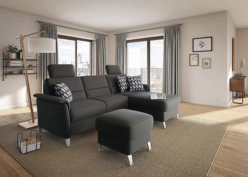 sit&more Ecksofa "Palmera L-Form, B: 244 cm" optional Bettfunktion & Bettka günstig online kaufen