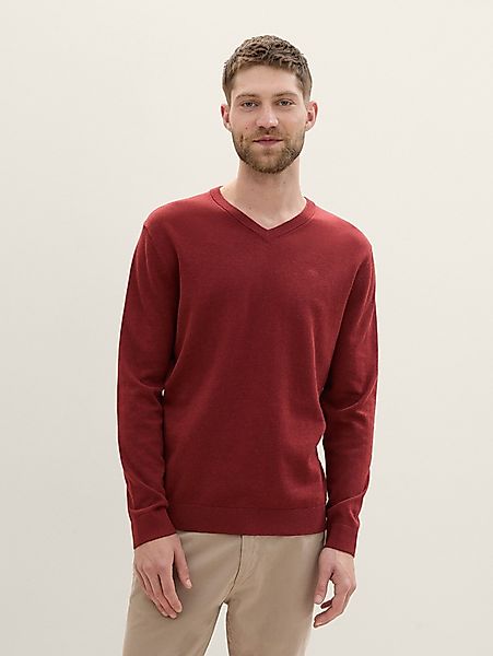 TOM TAILOR Strickpullover Strickpullover mit V-Ausschnitt günstig online kaufen