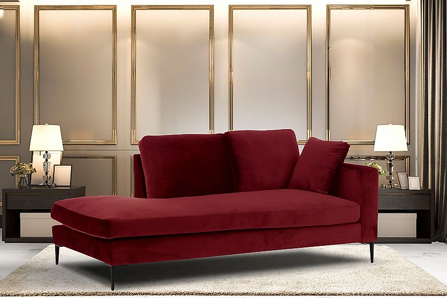 Home affaire Recamiere "Cozy Chaiselongue, Maße B/T/H: 195/97/80 cm" mit lo günstig online kaufen