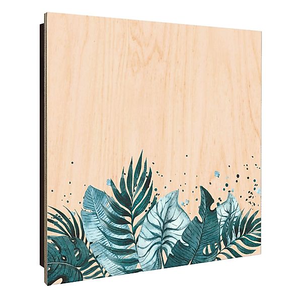 Banjado Schlüsselkasten Holz 30x30cm Schwarz Scharnier Rechts 50 Haken Desi günstig online kaufen