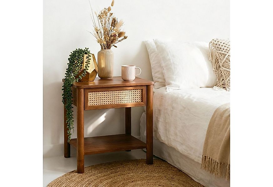 IDIMEX Nachttisch CEFIRA, Nachttisch Massivholz mit Schublade und Ablagefac günstig online kaufen