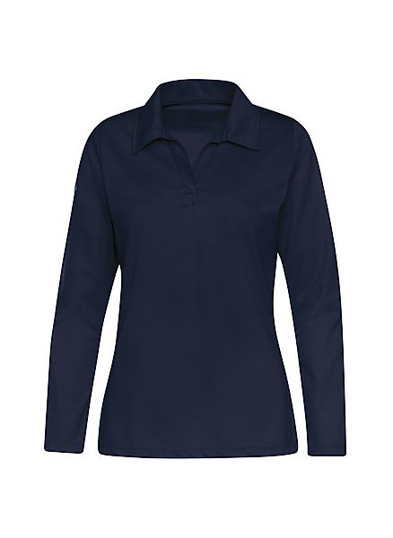 Trigema Poloshirt "TRIGEMA Langarm Poloshirt ohne Knopfleiste" 1 Stk. tlg. günstig online kaufen