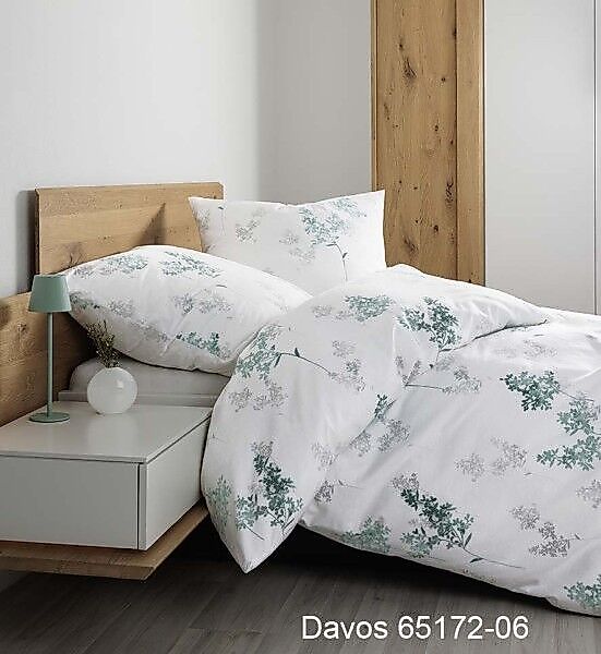 Janine Janine Feinbiber Bettwäsche DAVOS 65172 jadegrün Größe:  135x200 cm günstig online kaufen