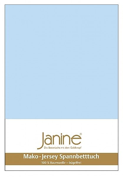 Janine Janine Spannbetttuch Mako-Feinjersey 5007 hellblau (12) Größe:  100x günstig online kaufen