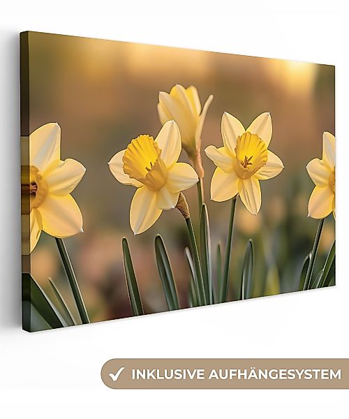 OneMillionCanvasses® Leinwandbild Blumen - Gelb - günstig online kaufen