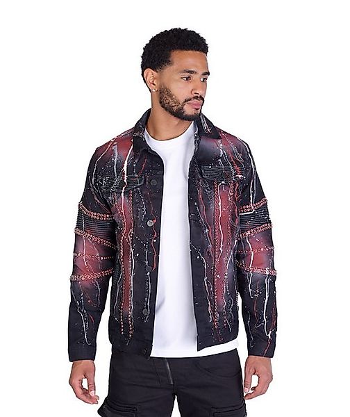 KINGZ Jeansjacke KINGZ Herren Jeansjacke mit Totenkopf Schwarz XXL Totenkop günstig online kaufen