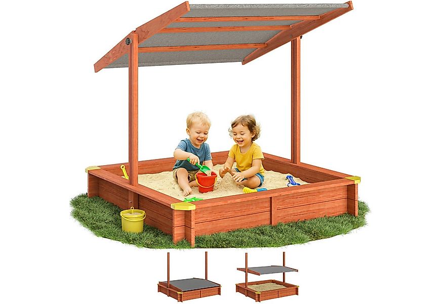 Spielwerk Sandkasten, Max mit Sonnendach 140x140cm imprägniertes Holz Fülls günstig online kaufen