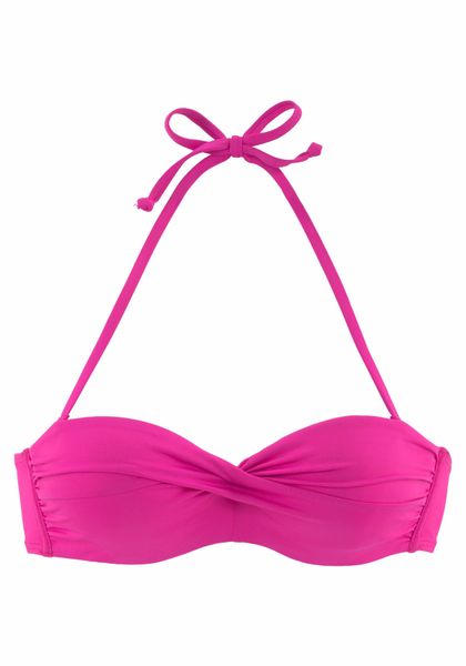 s.Oliver Bandeau-Bikini-Top "Spain" in unifarben mit Wickeloptik günstig online kaufen